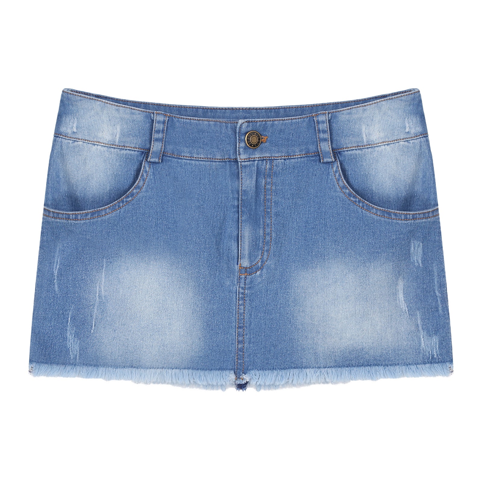 Jeans-Minirock – Figurbetonter Denim-Rock mit Taschen & Zipper
